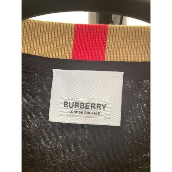 Burberry Men’s Jayson Icon Stripe Crewneck T-Shirt Black XL 8078114 - Picture 4 of 8